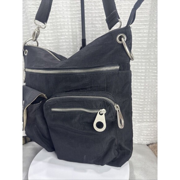 (E4) Baggallini Durable Sydney Black Cross Body Bag Purse Travel Pockets - Picture 3 of 13